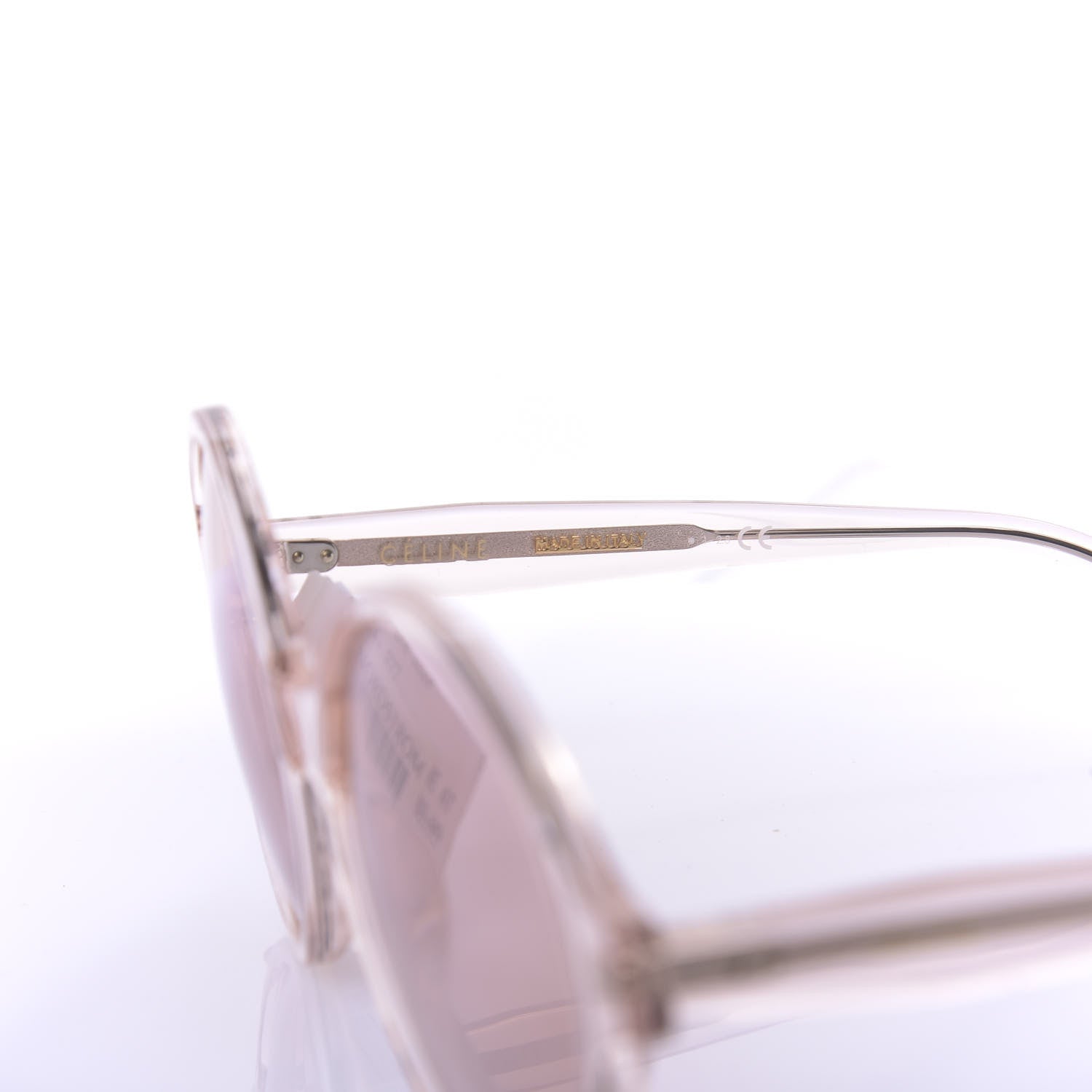 Celine Round Sunglasses CL 40051/I Transparent Light Pink 6 of 6
