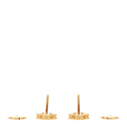 Van Cleef & Arpels 18K Yellow Gold Black Onyx Sweet Alhambra Earrings 3 of 6