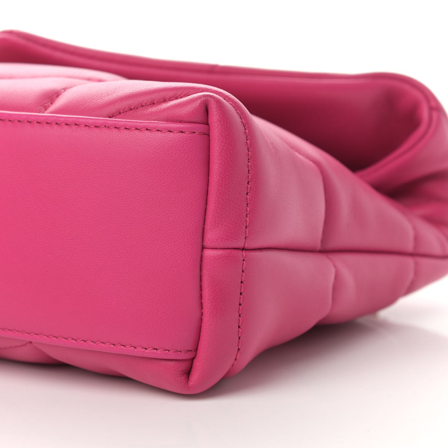 Lambskin Quilted Toy Loulou Puffer Monogram Chain Satchel Bubblegum