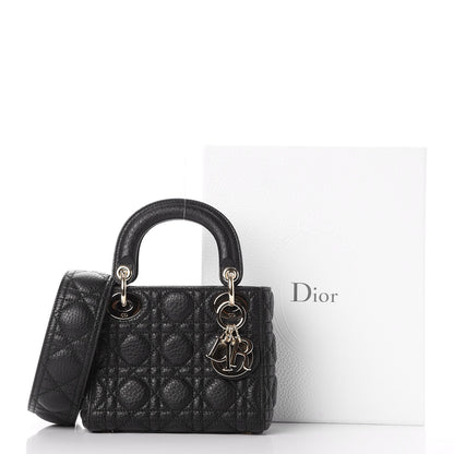 Christian Dior Calfskin Cannage Mini Lady Dior Black 7 of 7