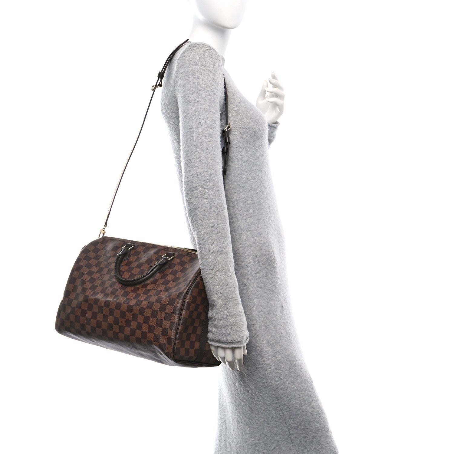 Louis Vuitton Damier Ebene Speedy Bandouliere 35 2 of 9