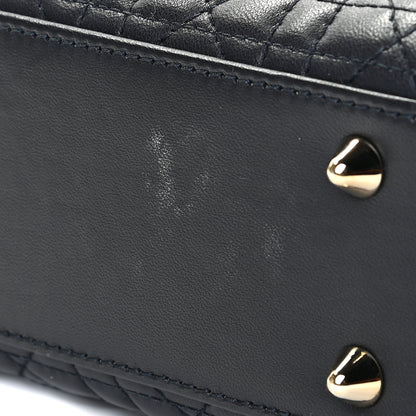 Christian Dior Lambskin Cannage Small Lucky Badges My Lady Dior Navy 7 of 13
