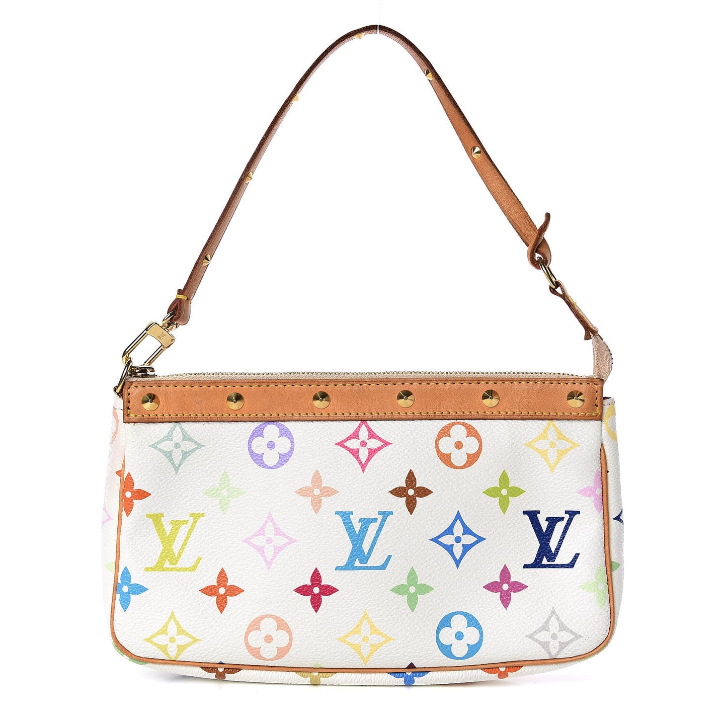 Monogram Multicolor Pochette Accessories White