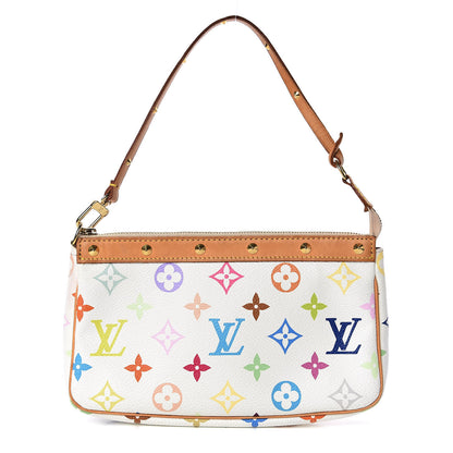 Louis Vuitton Monogram Multicolor Pochette Accessories White 1 of 11