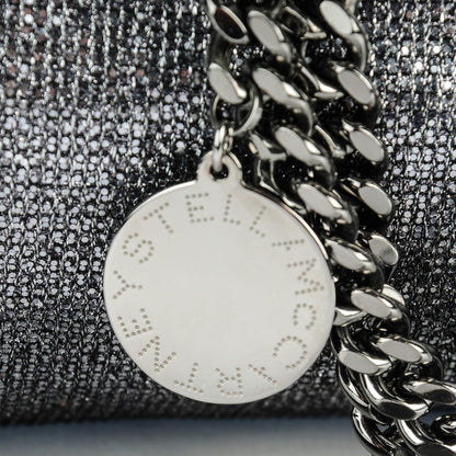 Stella McCartney Metallic Glitter Falabella Fold Over Tote Silver 9 of 9