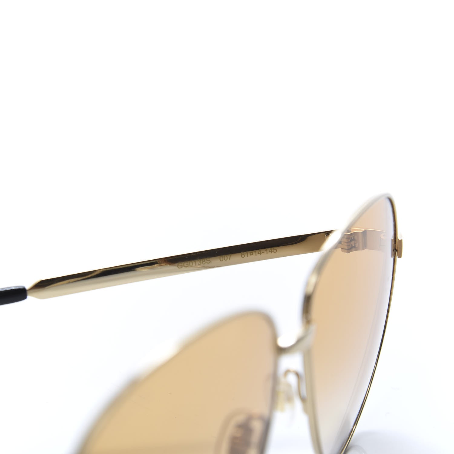 Gucci Aviator Sunglasses GG0138S Brown 7 of 8
