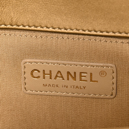 Chanel Metallic Patent Calfskin Quilted Medium Boy Flap Gold 6 of 12