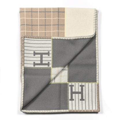 Hermes Wool Cashmere Avalon Passe-Passe Blanket Naturel 2 of 3