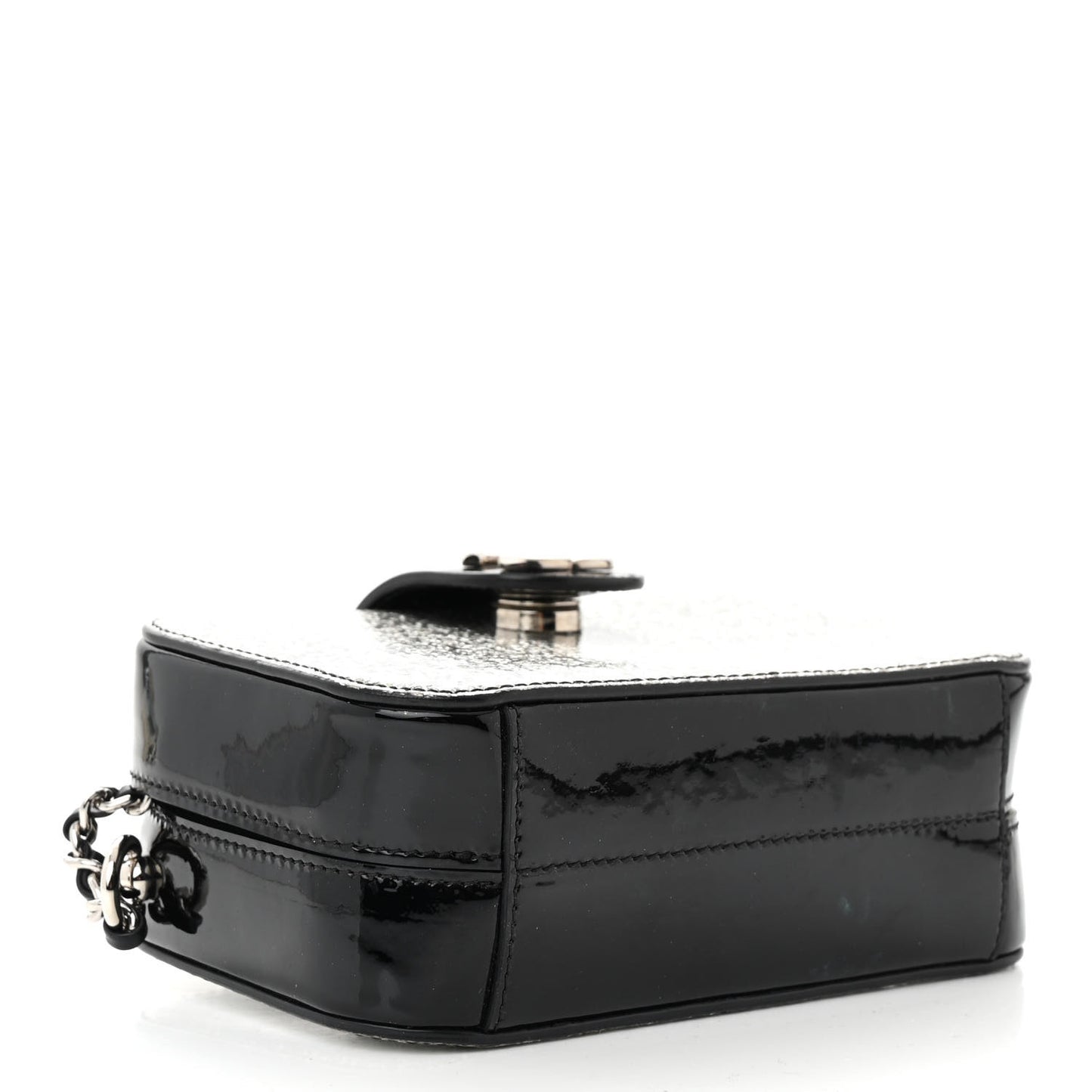 Glitter Patent Evening On The Moon Camera Case Silver