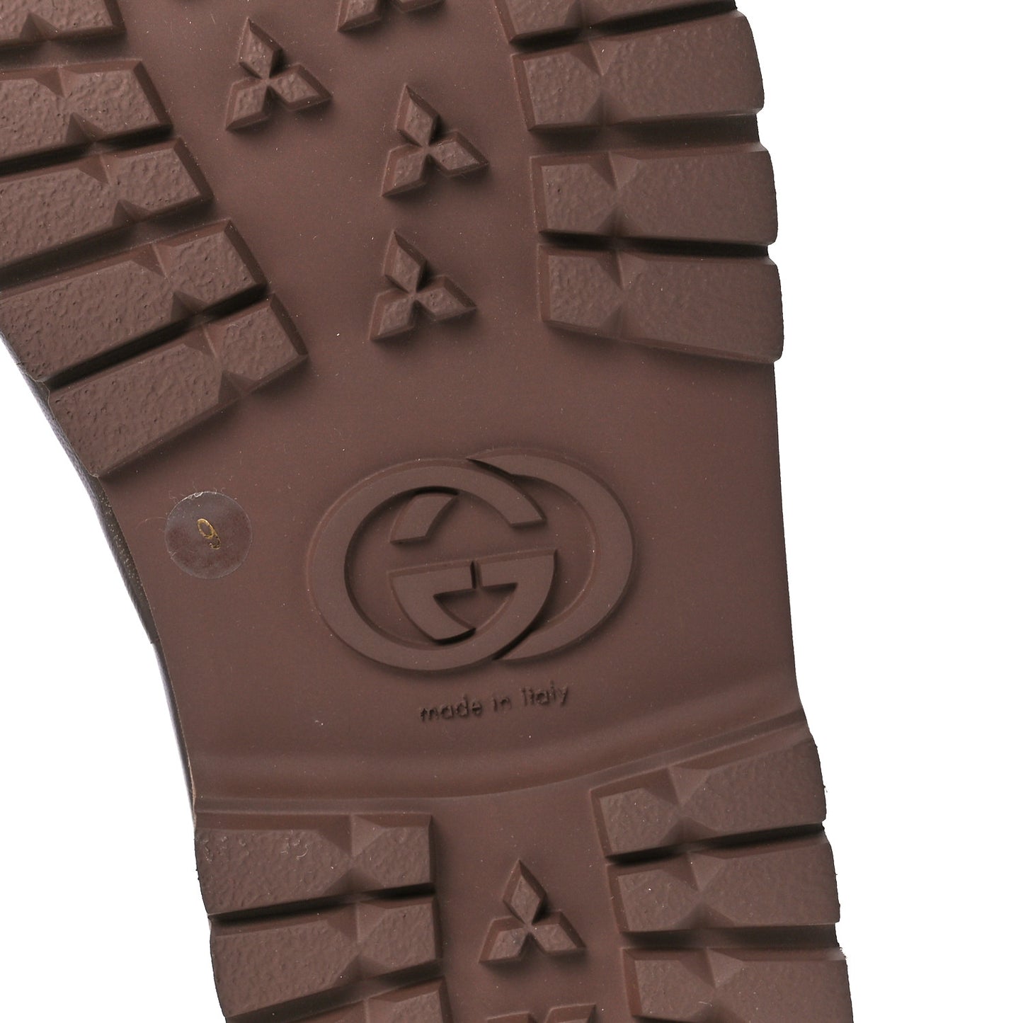 GG Supreme Monogram Granada Kid Mens Horsebit Lug Sole Mules 9 Beige Ebony New Acero