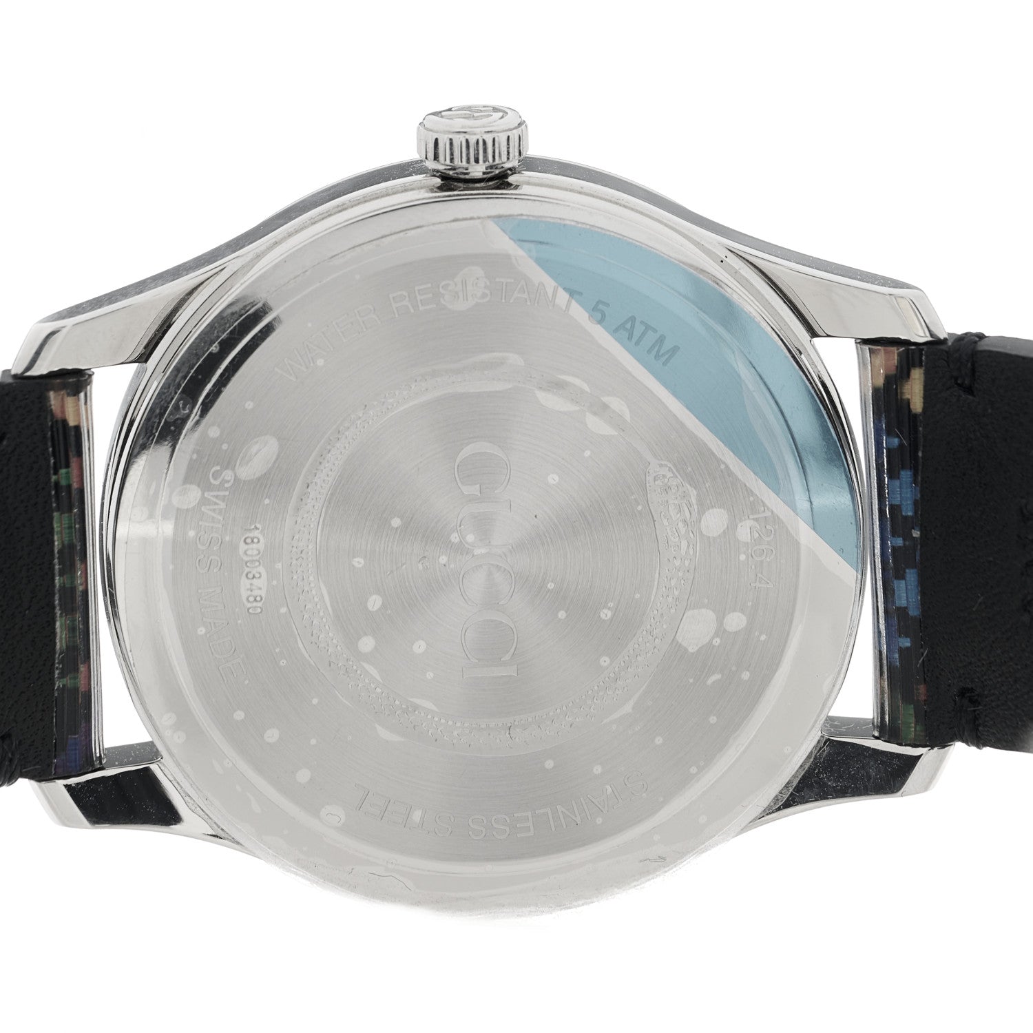Gucci Stainless Steel Calfskin 38mm G-Timeless Psychedelic Quartz Watch 4 of 5