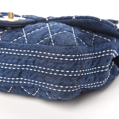 Chanel Denim Quilted Single Flap Blue 8 of 10