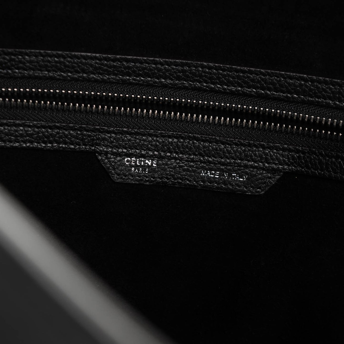 Drummed Calfskin Mini Luggage Black