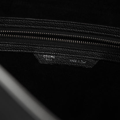 Celine Drummed Calfskin Mini Luggage Black 6 of 7