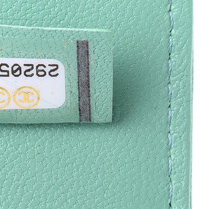 Chanel Goatskin Quilted 19 Luggage Tag Light Blue 5 of 6