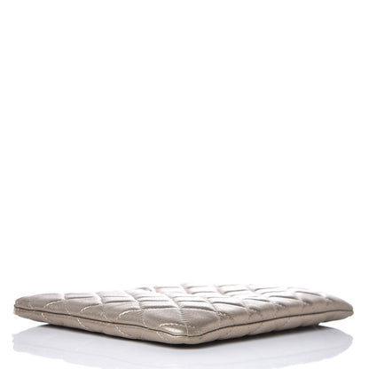 Chanel Metallic Lambskin Quilted Medium Cosmetic Case Gold 4 of 8