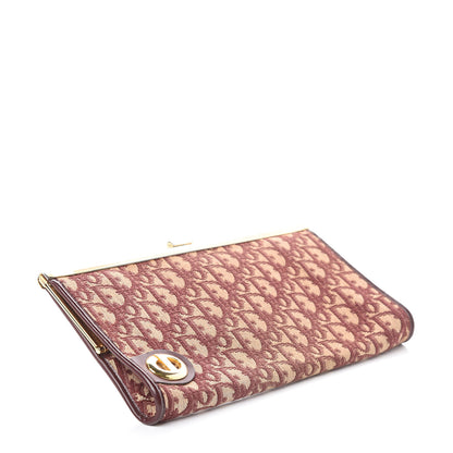 Christian Dior Monogram Clutch Burgundy 3 of 5