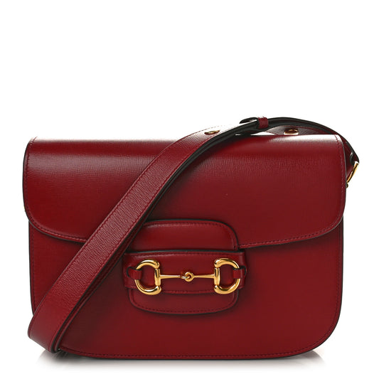 Azalea Calfskin Horsebit 1955 Shoulder Bag New Cherry Red