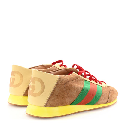Gucci Suede Web Mens Rocket Sneakers 8 Nocciola Burro 5 of 10