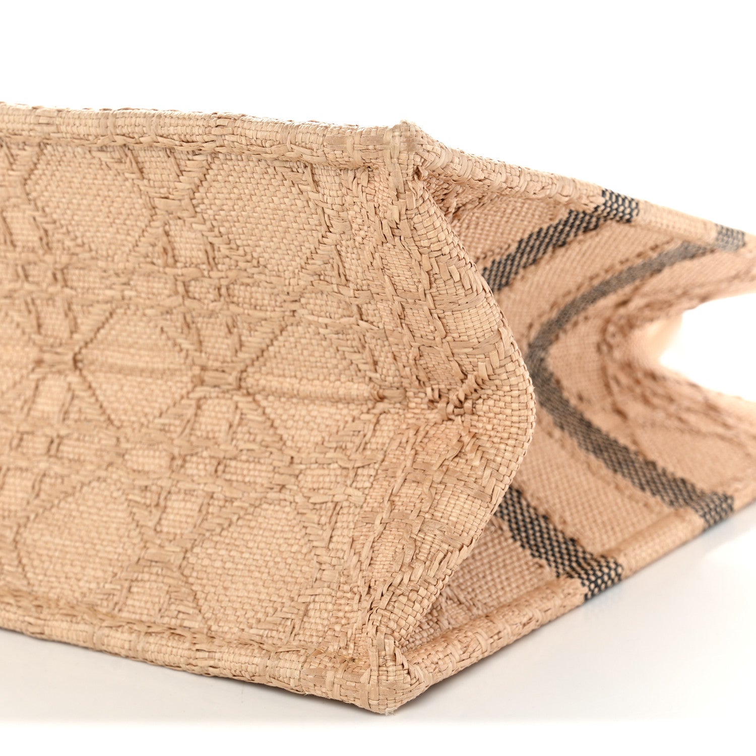 Christian Dior Raffia Cannage Medium Book Tote Natural 10 of 11