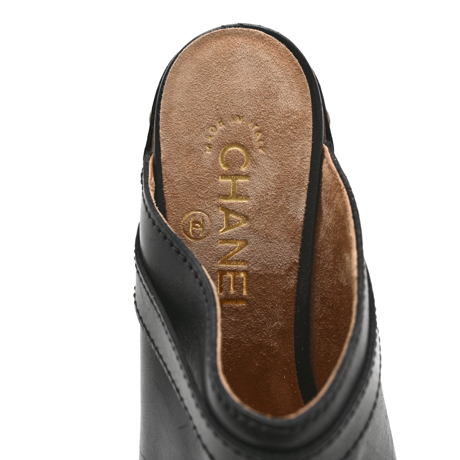 Chanel Calfskin Studded Clog 38 Black 7 of 10