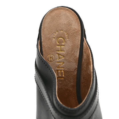 Chanel Calfskin Studded Clog 38 Black 7 of 10