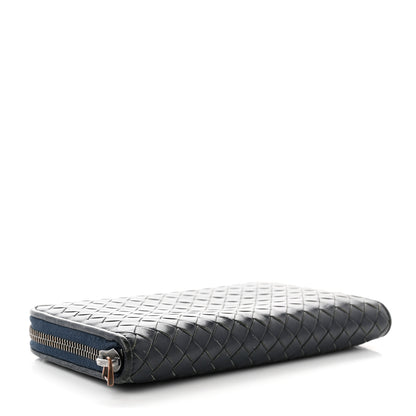 Bottega Veneta Nappa Intrecciato Zip Around Wallet Pacific 4 of 13