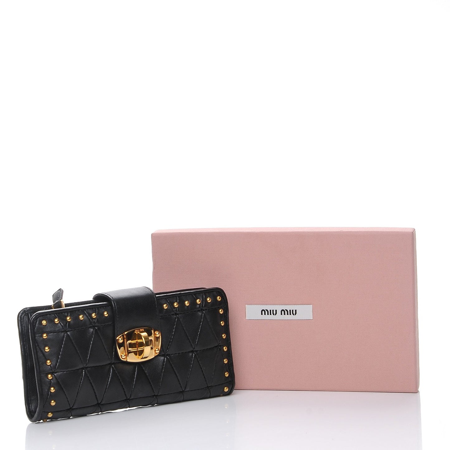 Nappa Quilted Wallet Black