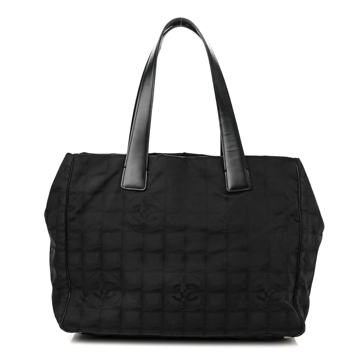 Nylon Large Travel Tote Black