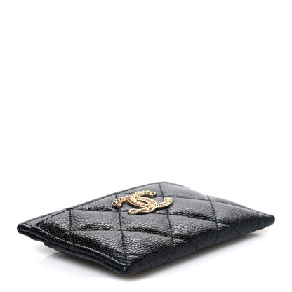 Chanel Caviar Quilted Multi Chain CC Card Holder Black 4 of 8