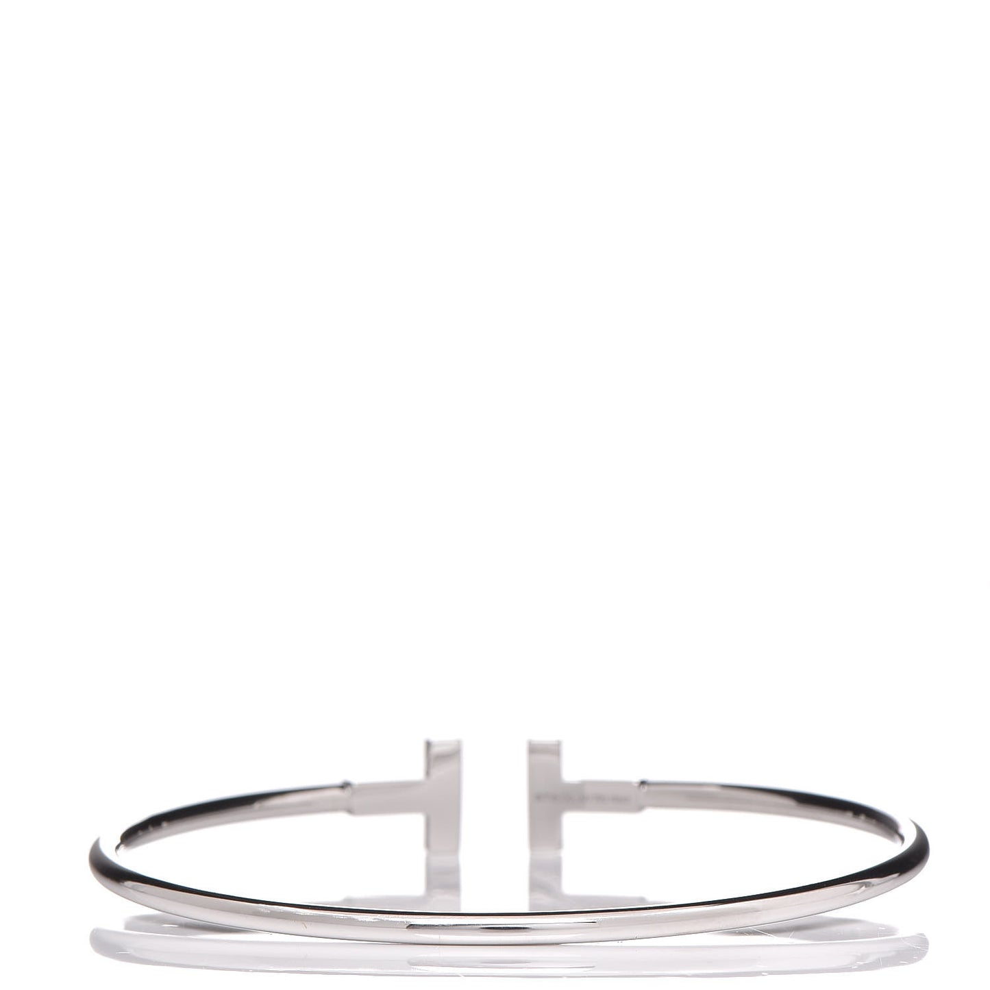 18K White Gold T Wire Bracelet