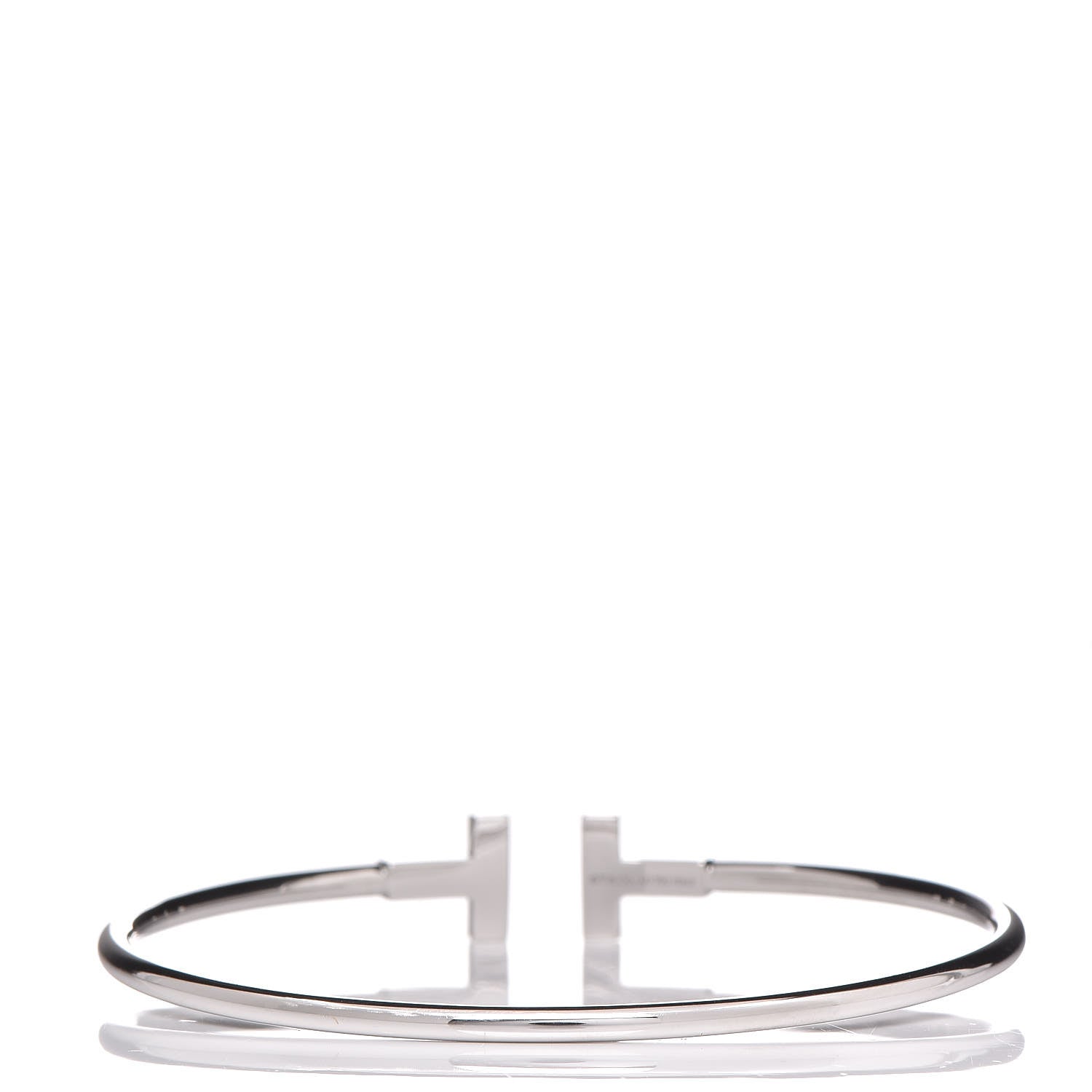 Tiffany 18K White Gold T Wire Bracelet 3 of 5