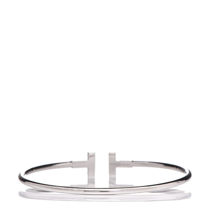 Tiffany 18K White Gold T Wire Bracelet 3 of 5