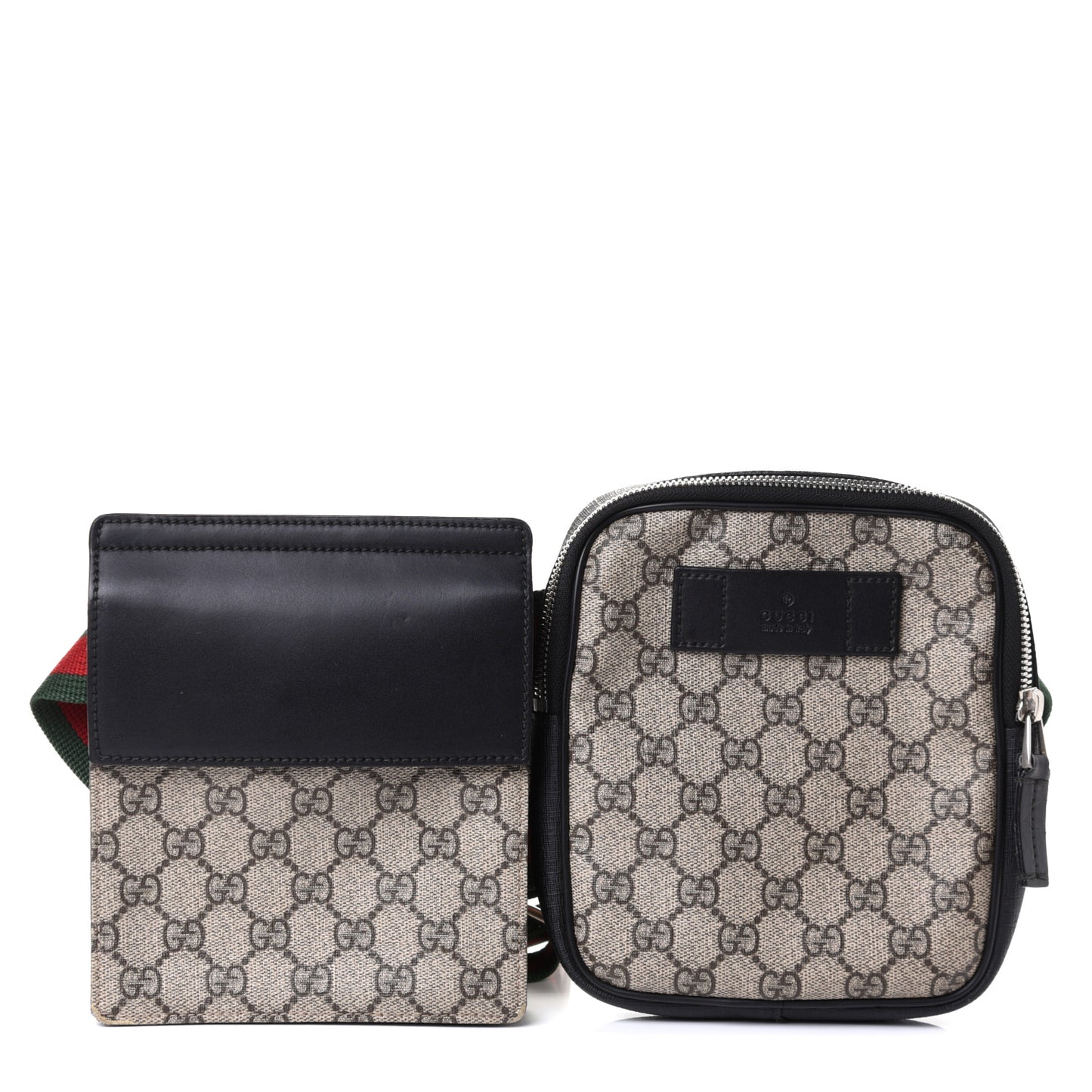 GG Supreme Monogram Web Belt Bag Black