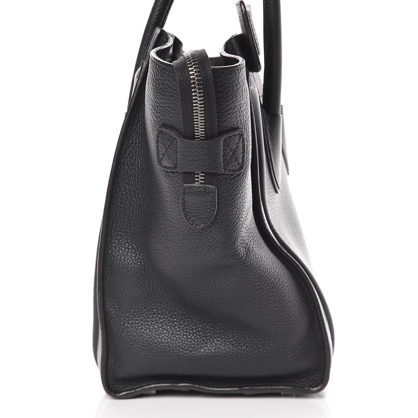 Drummed Calfskin Mini Luggage Black
