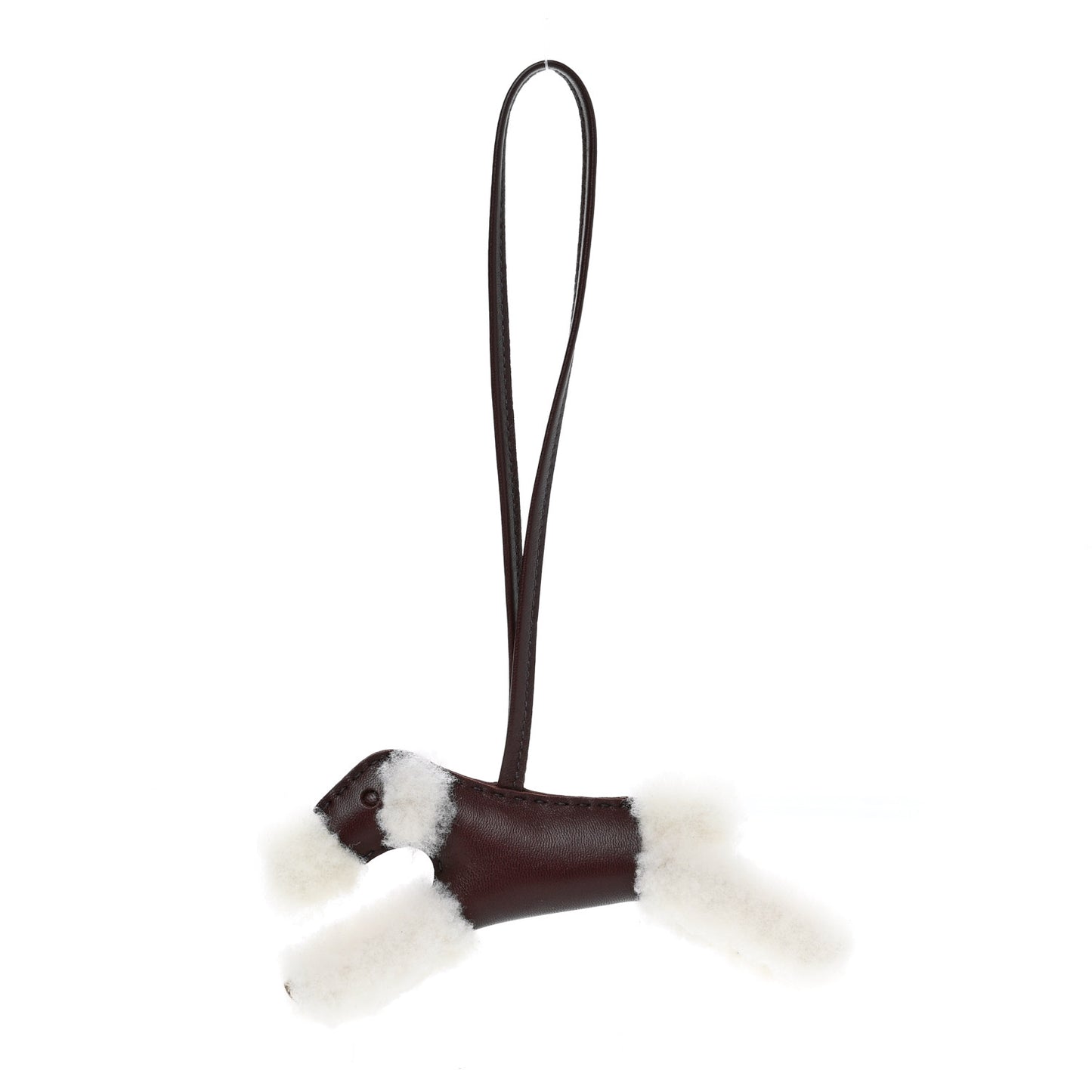 Milo Lambskin Shearling Budy Charm Rouge H