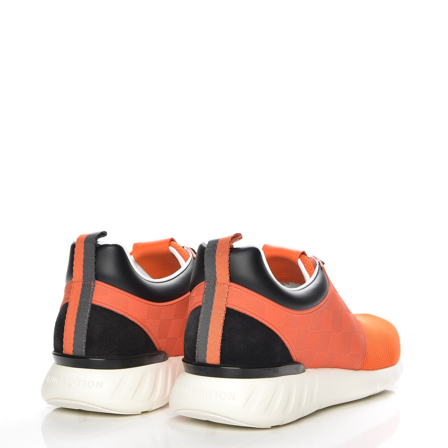 Rubber Mesh Suede Damier Fastlane Low Sneakers 9 Orange