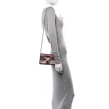 Gucci Crinkled Patent Mini Dionysus Shoulder Bag Rosso Ancora Red 2 of 10