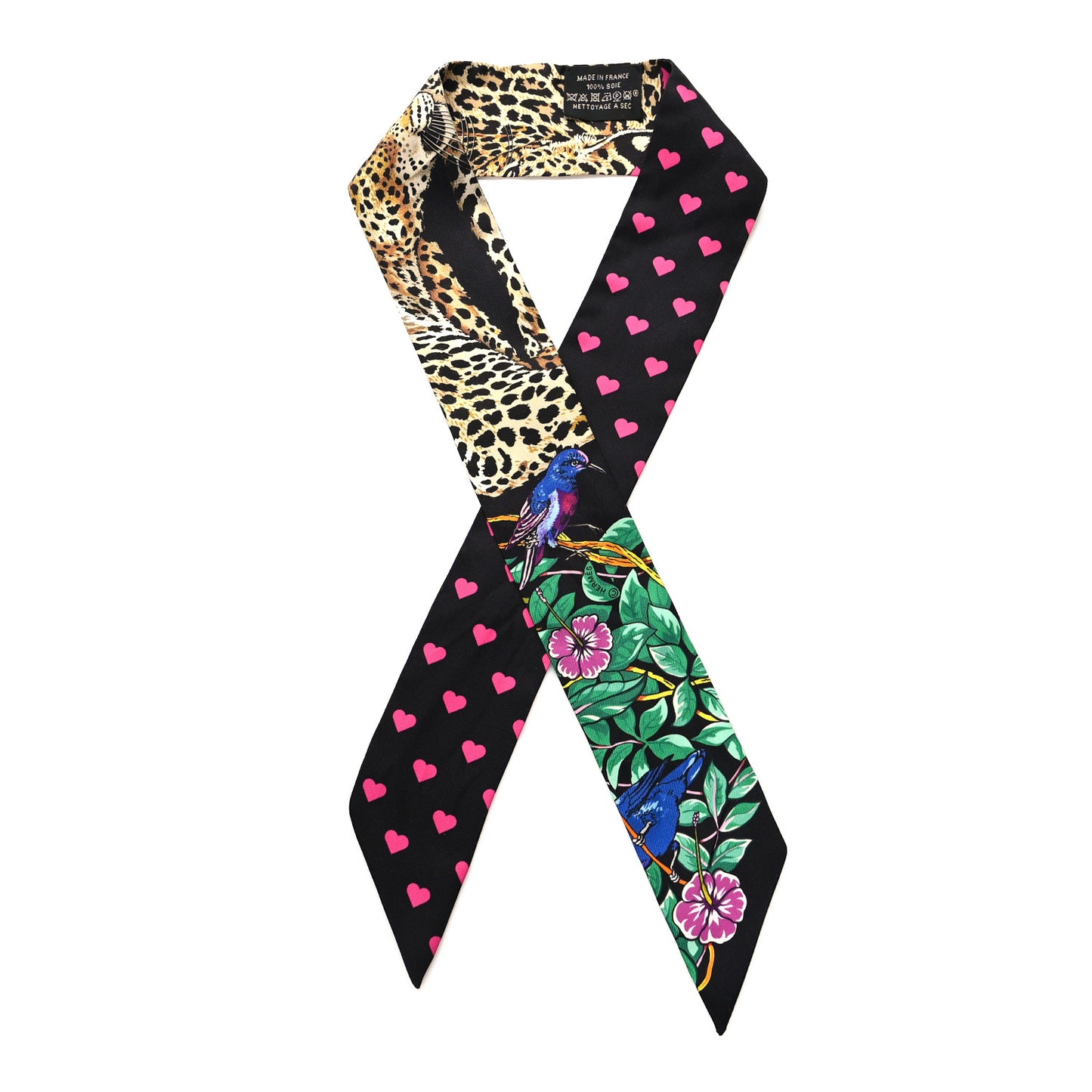 Silk Jungle Love Love Twilly Black Vert Rose Vif
