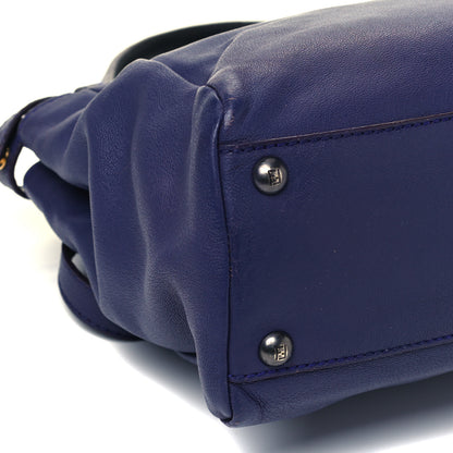 Fendi Goatskin Zucca Medium Peekaboo Iconic Satchel Purple 11 of 12