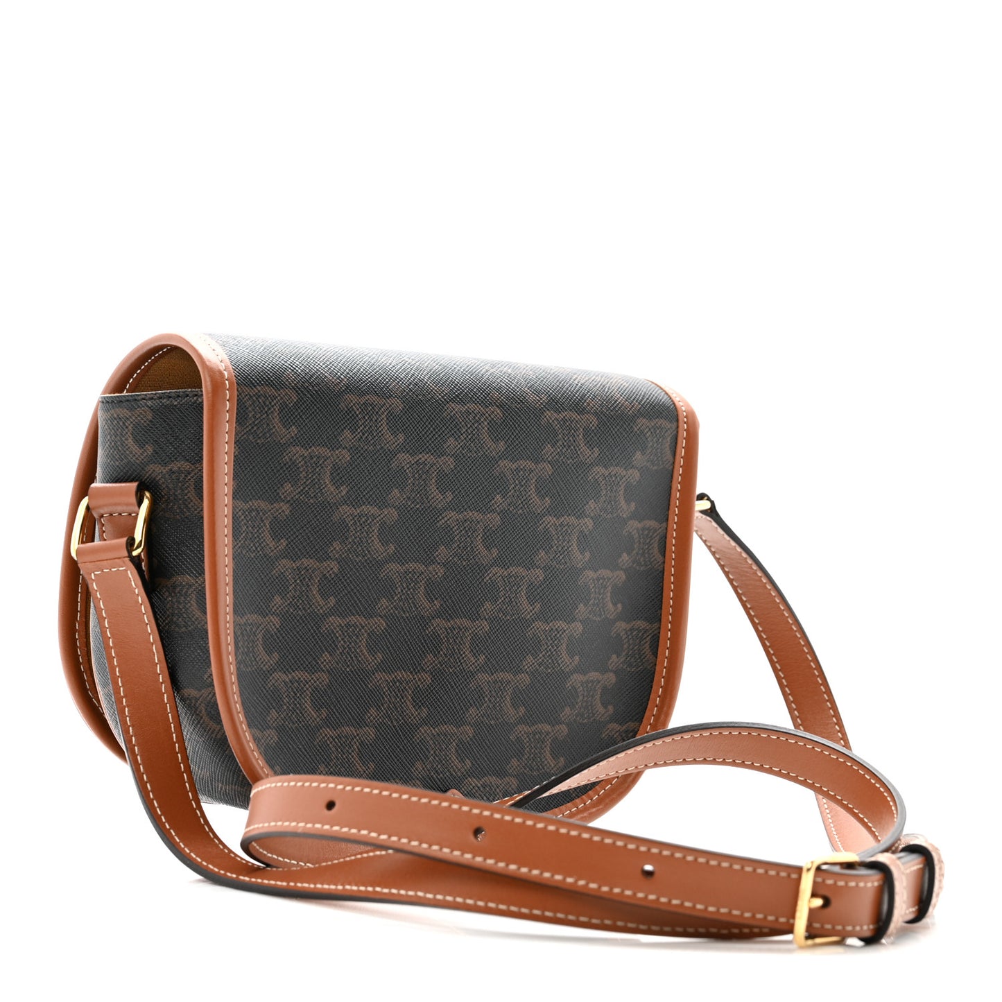 Triomphe Canvas Medium Folco Bag Tan