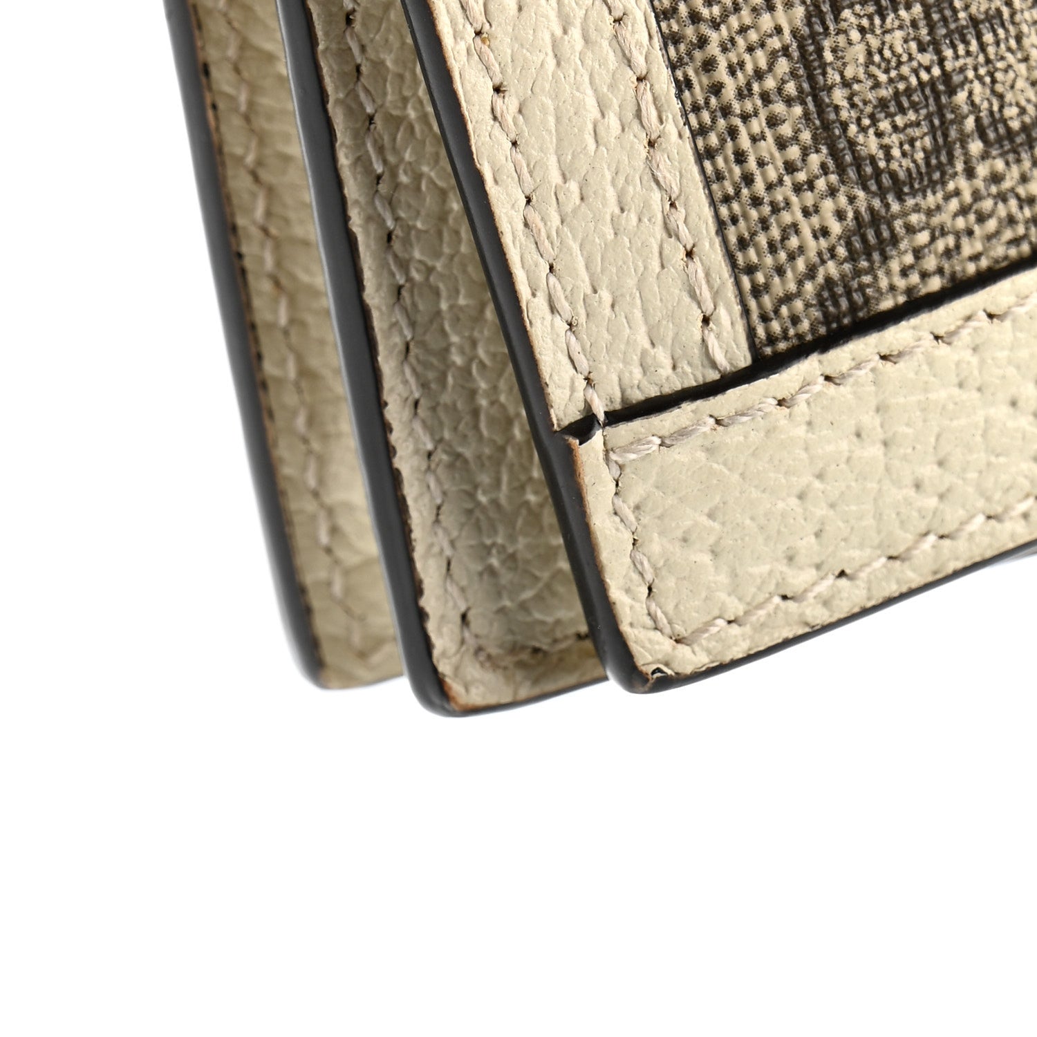 Gucci GG Supreme Monogram Textured Dollar Calfskin Web Ophidia Card Case Beige Ebony Mystic White 9 of 11