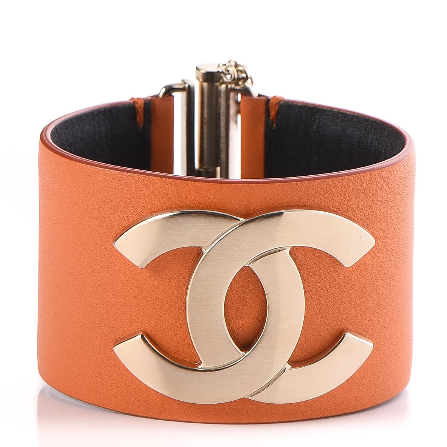 Calfskin CC Wide Cuff M Orange
