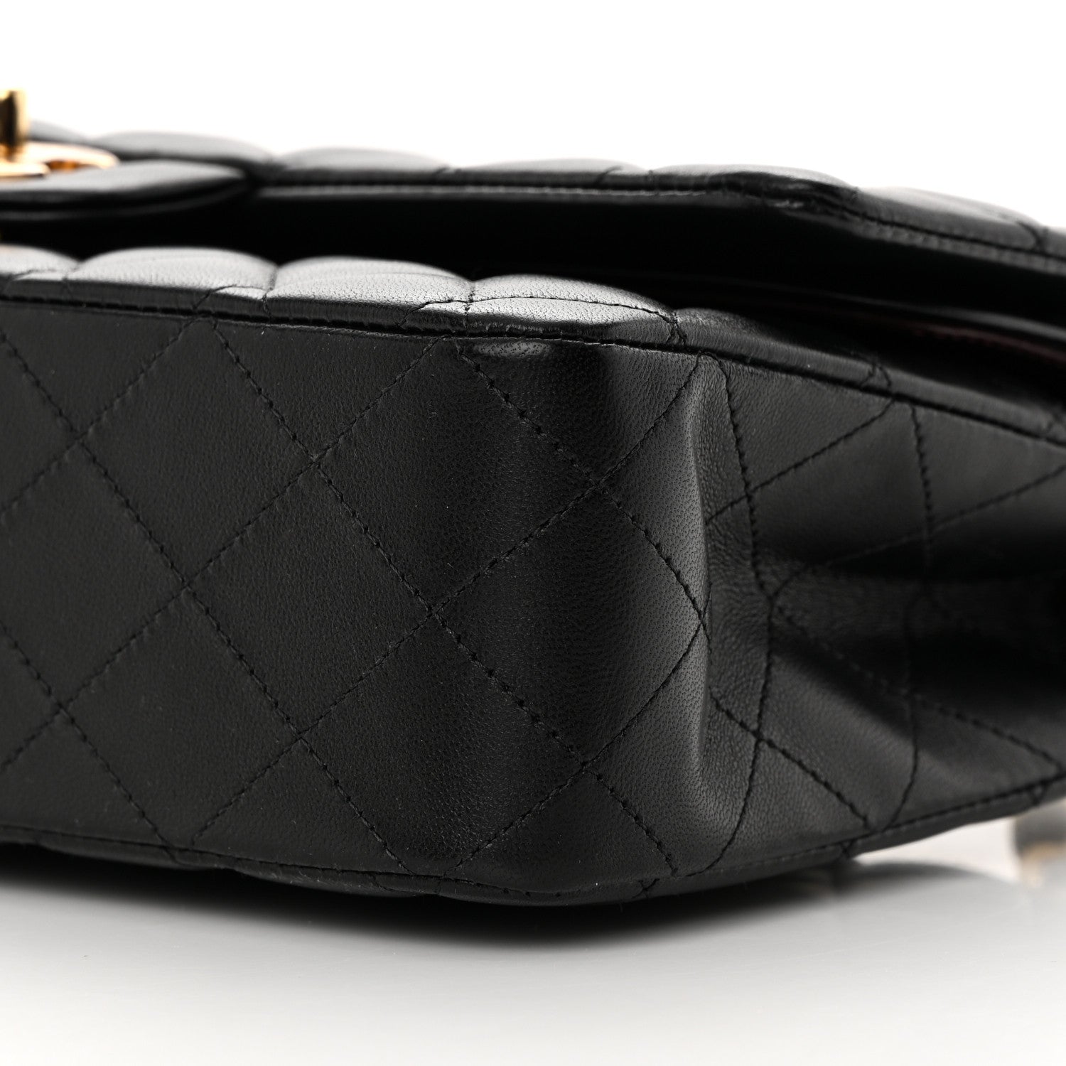 Chanel Lambskin Quilted Medium Double Flap Black 10 of 14