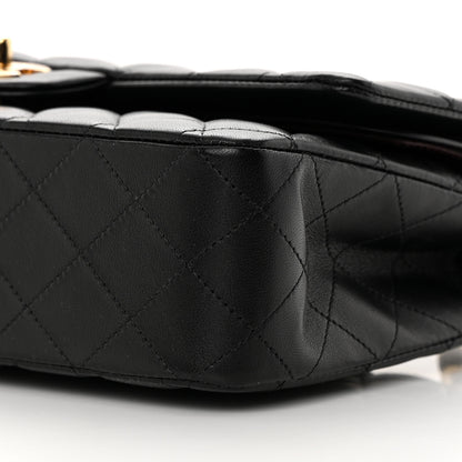 Chanel Lambskin Quilted Medium Double Flap Black 10 of 14