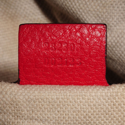 Gucci Pebbled Calfskin Large Soho Shoulder Bag Red 8 of 8