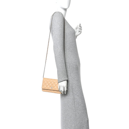 Chanel Caviar Quilted Wallet on Chain WOC Beige 2 of 12