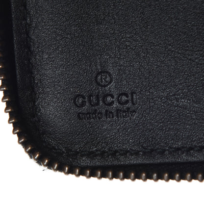 Gucci Calfskin Matelasse GG Marmont Zip Around Organizer Wallet Black White 6 of 7