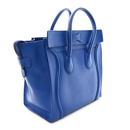 Celine Smooth Calfskin Mini Luggage Royal Blue 3 of 9