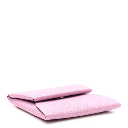 Hermes Chevre Mysore Bastia Coin Purse Mauve Sylvestre 4 of 7